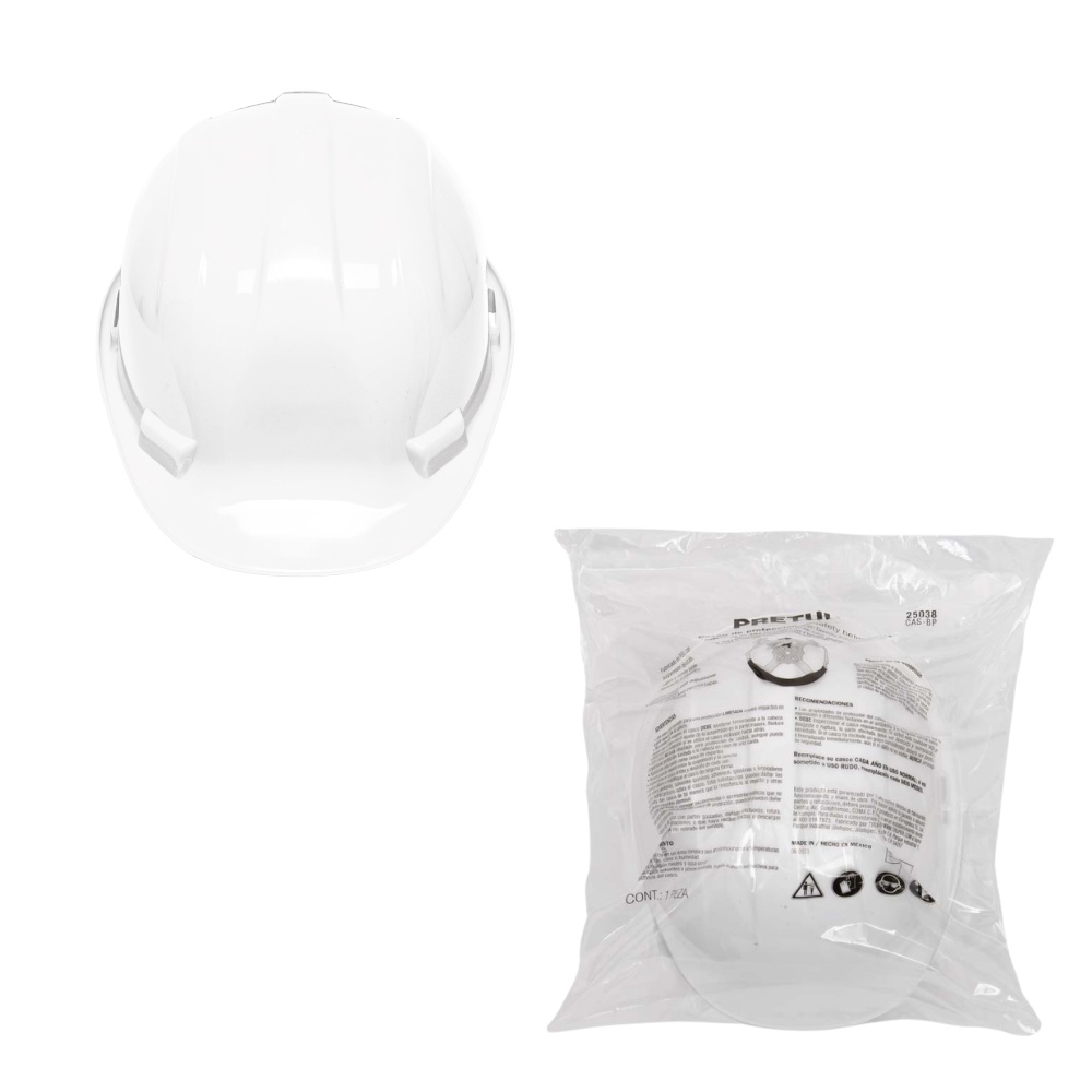 CASCO DE SEGURIDAD BLANCO CON AJUSTE DE MATRACA TRUPER CAS-B - 1