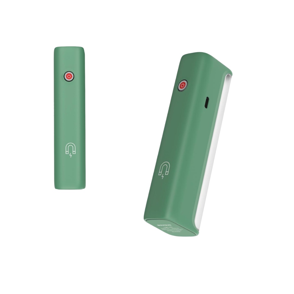 LINTERNA Y LAMPARA LED RECARGABLE CON BASE MAGNETICA LUZ REGULABLE USB TIPO C MOVISUN LIGHT M01 VERDE - 2