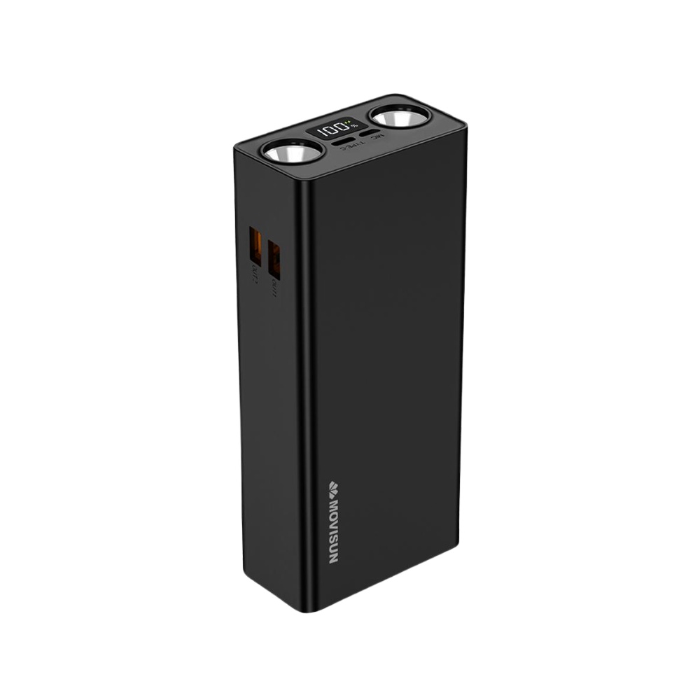 POWER BANK DE 27 000 MAH CON CARGA RAPIDA PD 22.5W PANTALLA DIGITAL LED Y MULTIPUERTOS USB MOVISUN ROCKET X27 - 2