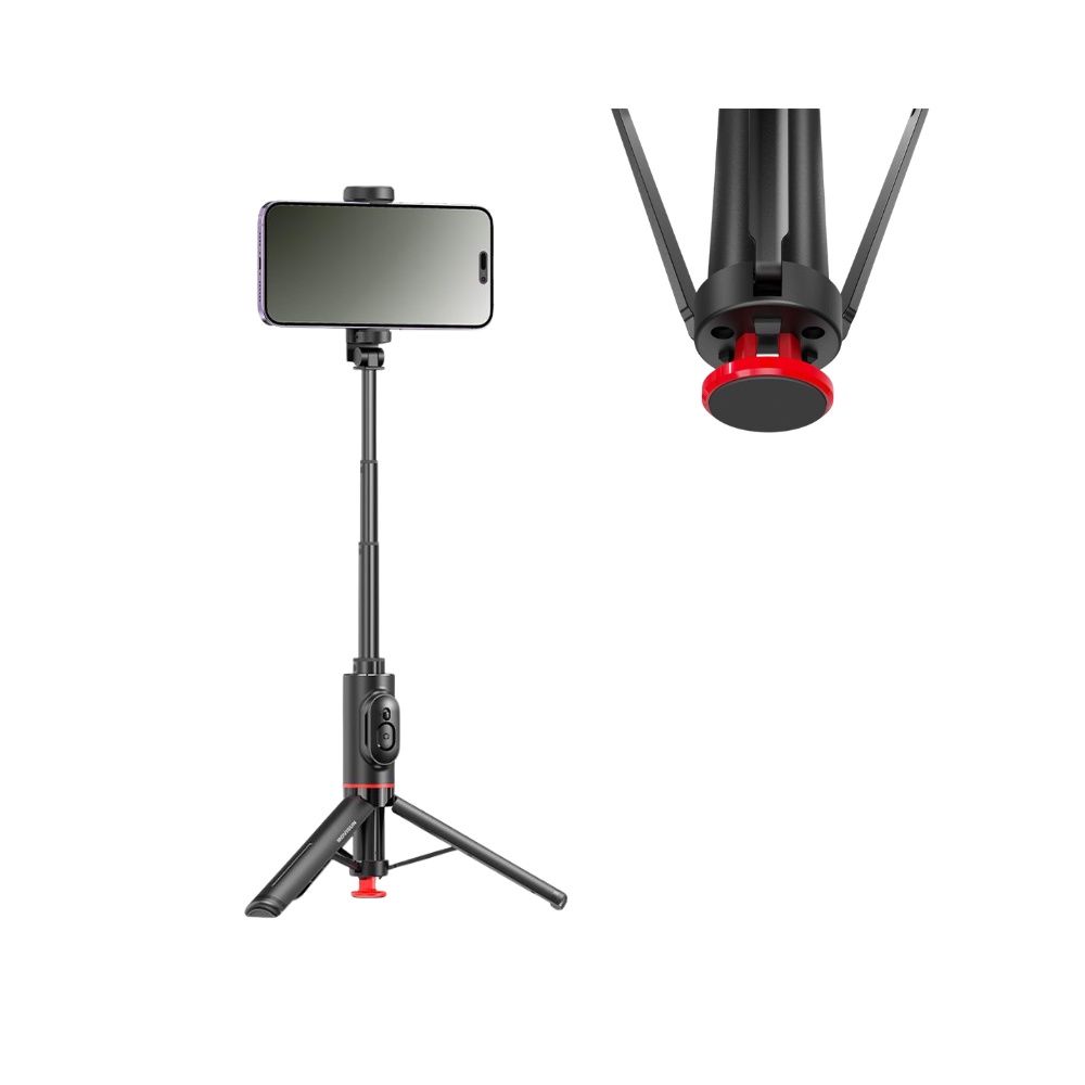 TRIPODE Y SELFIE STICK 2 EN 1 APERTURA AUTOMATICA CON CONTROL BLUETOOTH MAGNETICO 360° 73 CM TREE T70 MOVISUN - 2