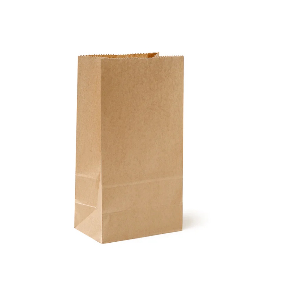 PACK BOLSA DE PAPEL KRAFT CON FUELLE LATERAL #20 X100UND 38X21X12.5 CM - 2