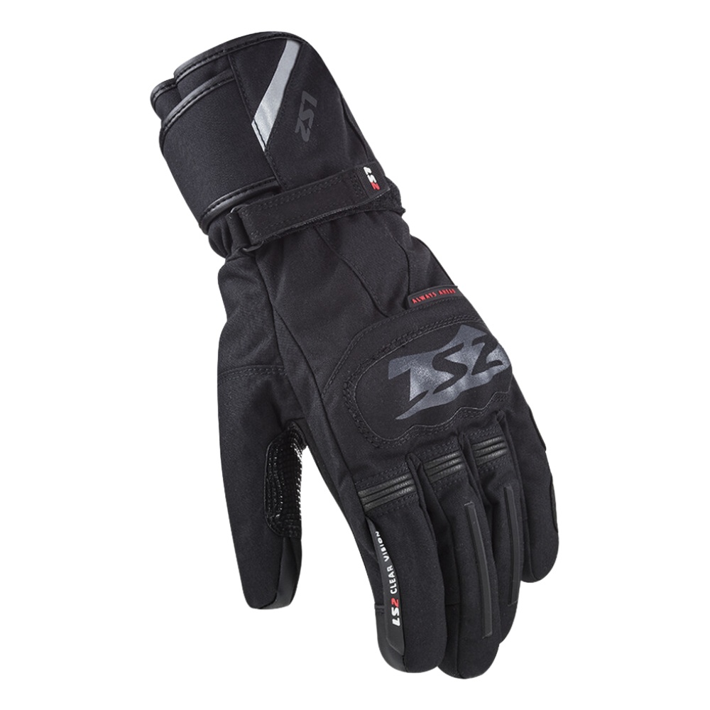 GUANTE PARA MOTOCICLISTA LS2 SNOW NEGRO PARA HOMBRE AJUSTE DE VELCRO CERTIFICACIÓN CE TALLA M - 2
