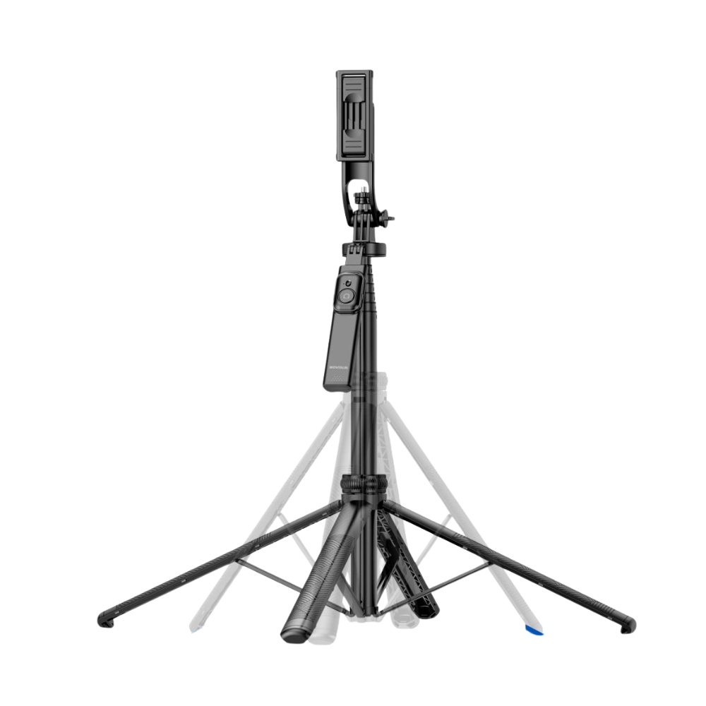 TRIPODE Y SELFIE STICK 2 EN 1 CON CONTROL BLUETOOTH 360° SOPORTE UNIVERSAL 1.8 METROS TREE T01 MOVISUN - 2