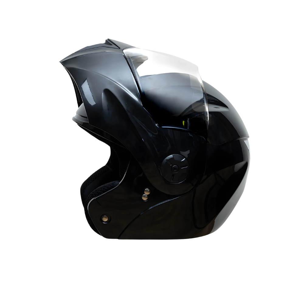 CASCO ABATIBLE ARTICULADO PARA MOTO VISOR HUMO NEGRO BRILLOSO TALLA S KRATOZ K30 DOT - 2