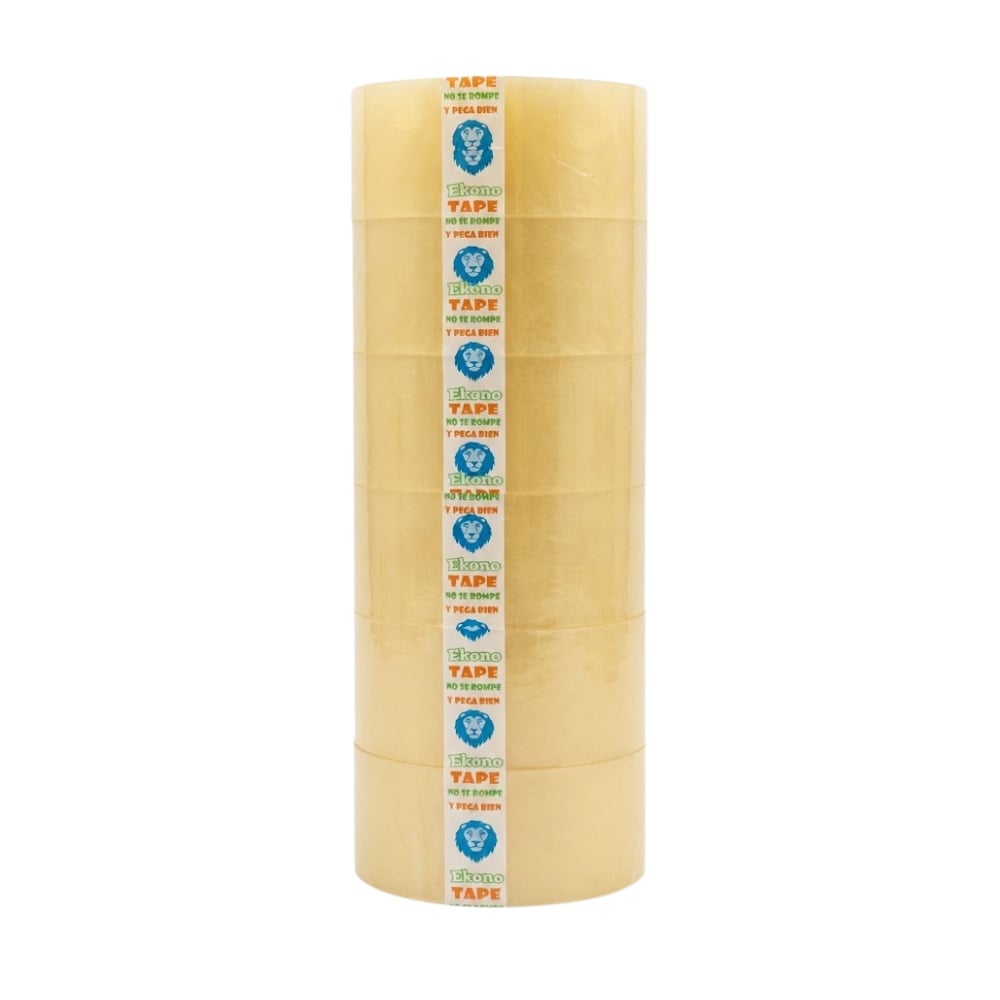 CINTAS DE EMBALAJE TRANSPARENTE EKONO TAPE 45MM X 100 METROS (110 YD) ROLLO X 6UND - 1