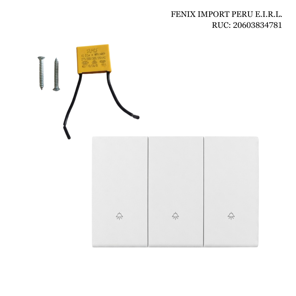 INTERRUPTOR INTELIGENTE TACTIL WIFI TRIPLE BLANCO COMPATIBLE CON ALEXA, GOOGLE ASSISTANT, SIRI Y APP SMART LIFE OPALUX OP-AM03BL - 2