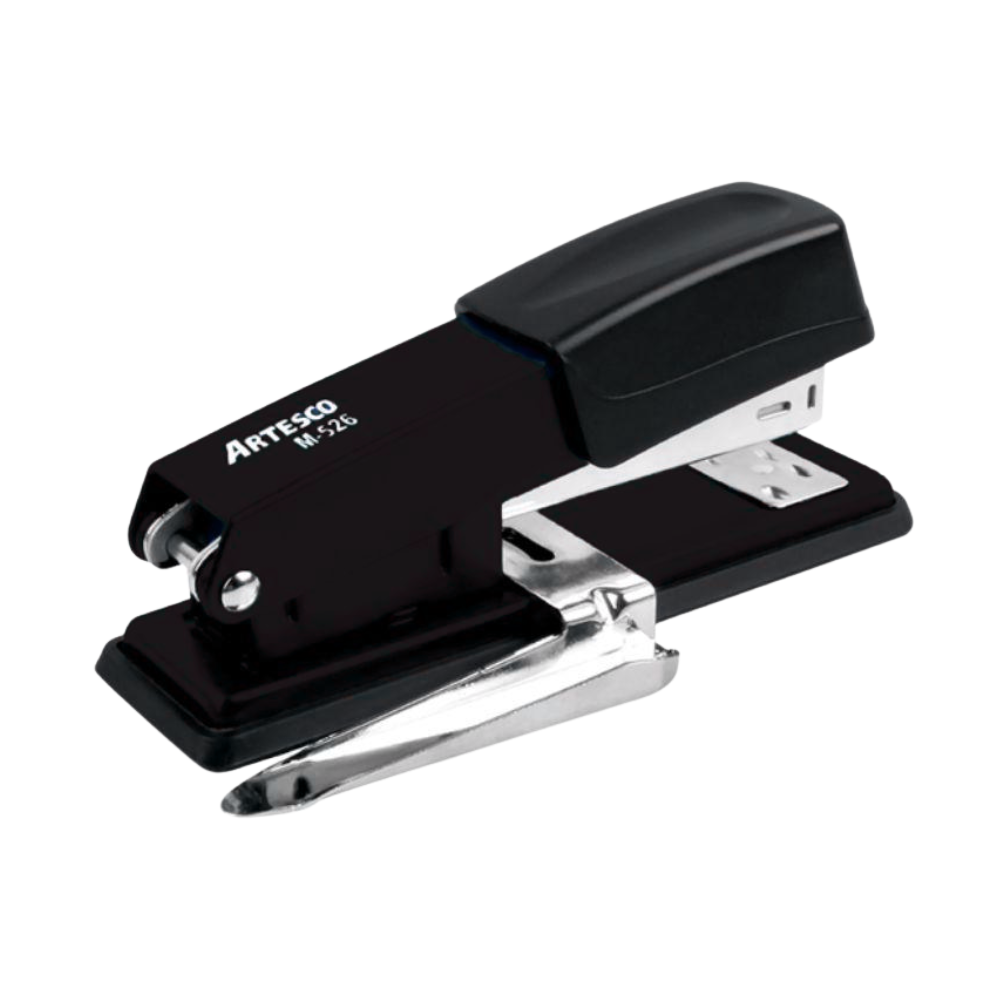 ENGRAPADOR DE OFICINA NEGRO CON SACAGRAPAS INCORPORADO PARA 25 HOJAS ENGRAPADO ABIERTO O CERRADO ARTESCO M-526 - 2