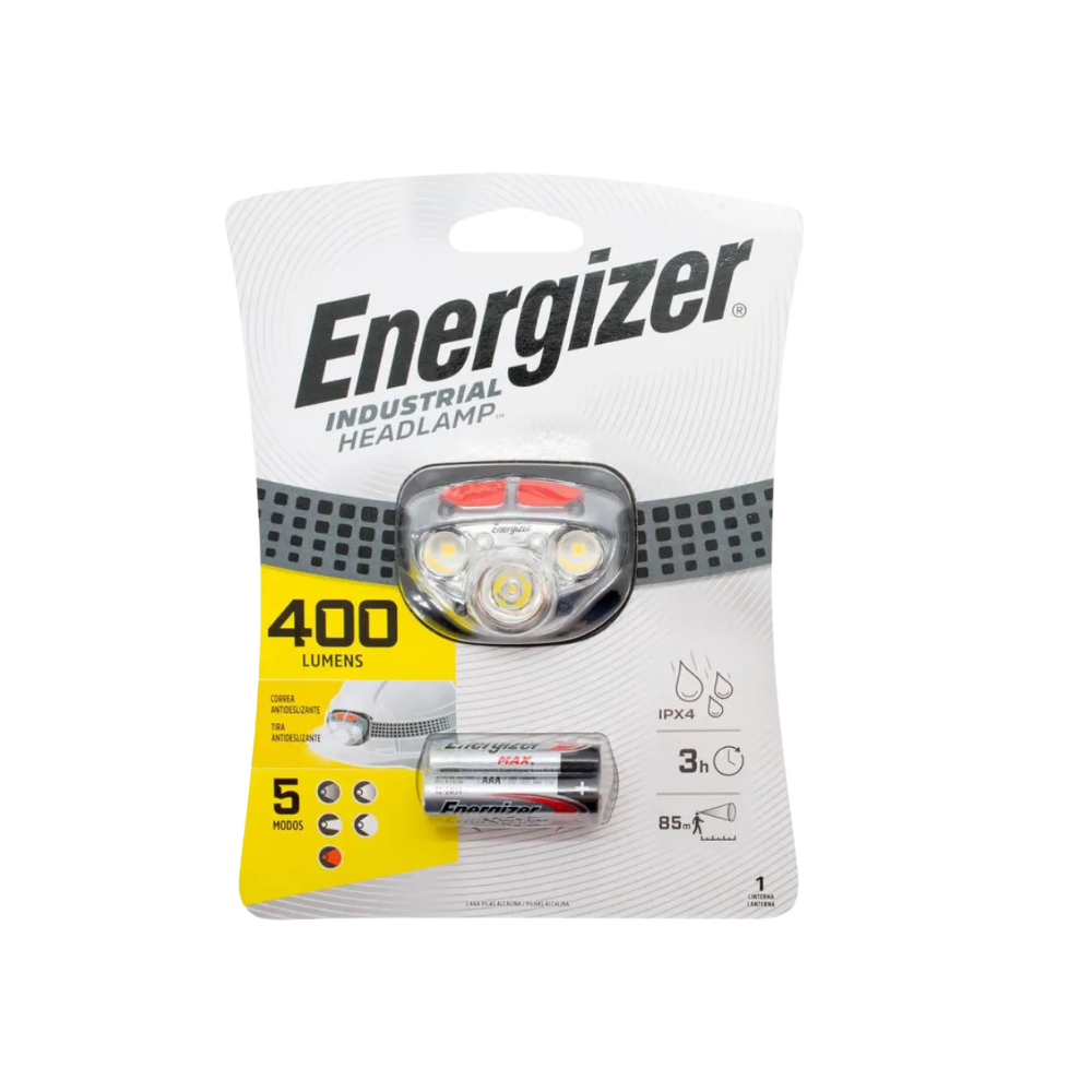 LINTERNA FRONTAL 400 LUMENES 5 MODOS 35HRS IPX4 85 METROS ENERGIZER - 1