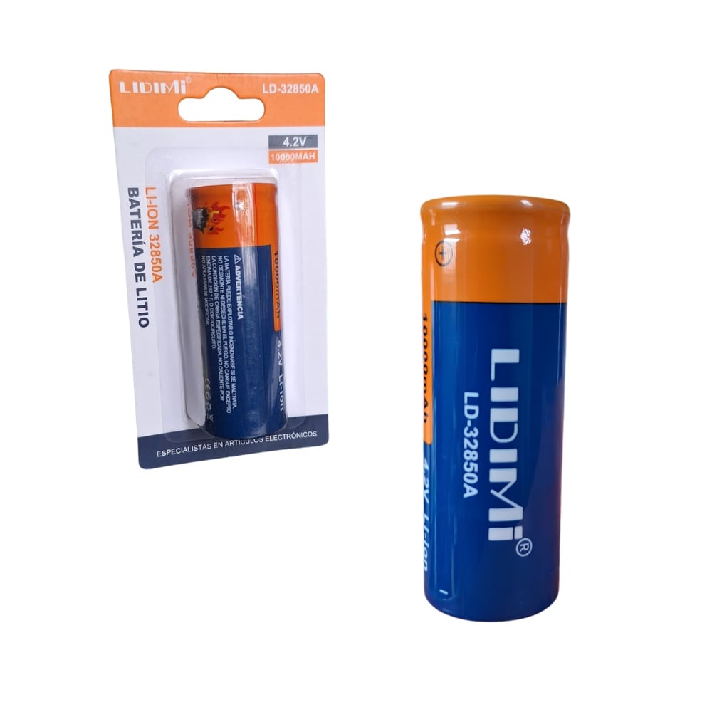 BATERIA LITIO RECARGABLE 32850A DE 10000 MAH 4.2V BLISTER X1UND LIDIMI LD-32850A - 1