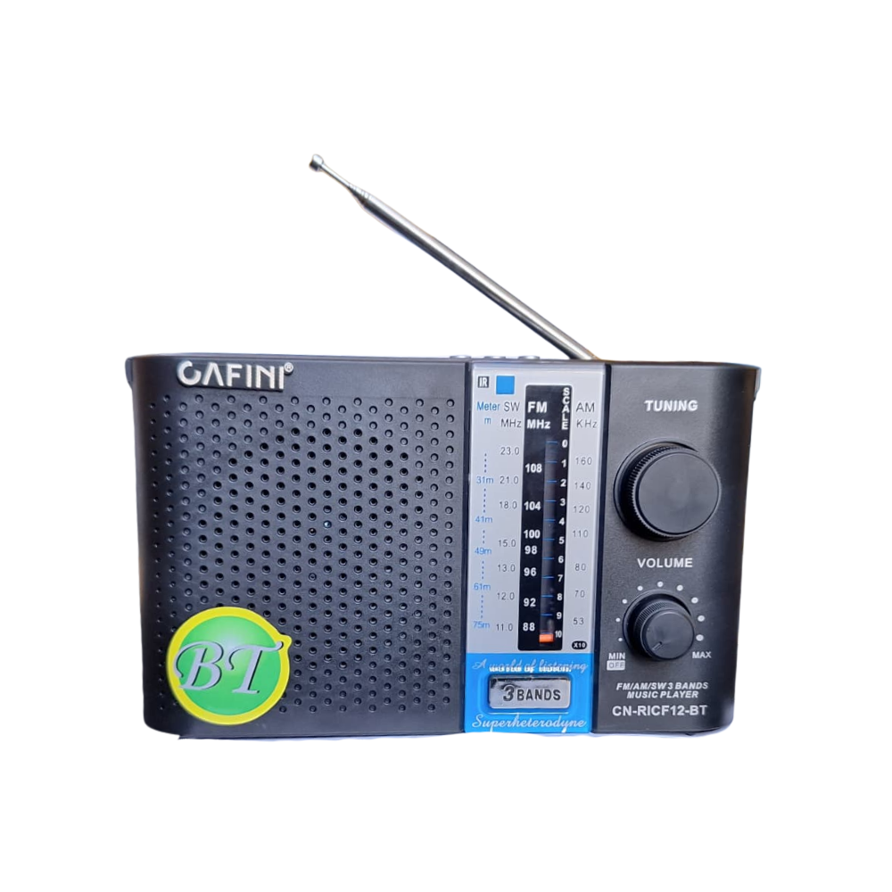 RADIO PORTATIL AM/FM/SW BLUETOOTH USB MICROSD AUX CONTROL REMOTO BATERIA O 2 PILAS D CAFINI CN-RICF12-BT - 2