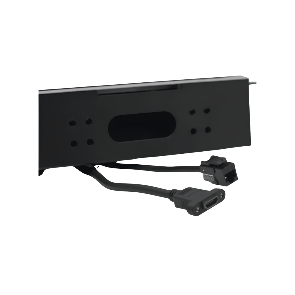 TOMACORRIENTE EMPOTRABLE PARA MUEBLE 2 TOMAS UNIVERSALES HDMI RJ45 CAT6 USB-C Y USB-A OPALUX OP-UTS4DG - 2