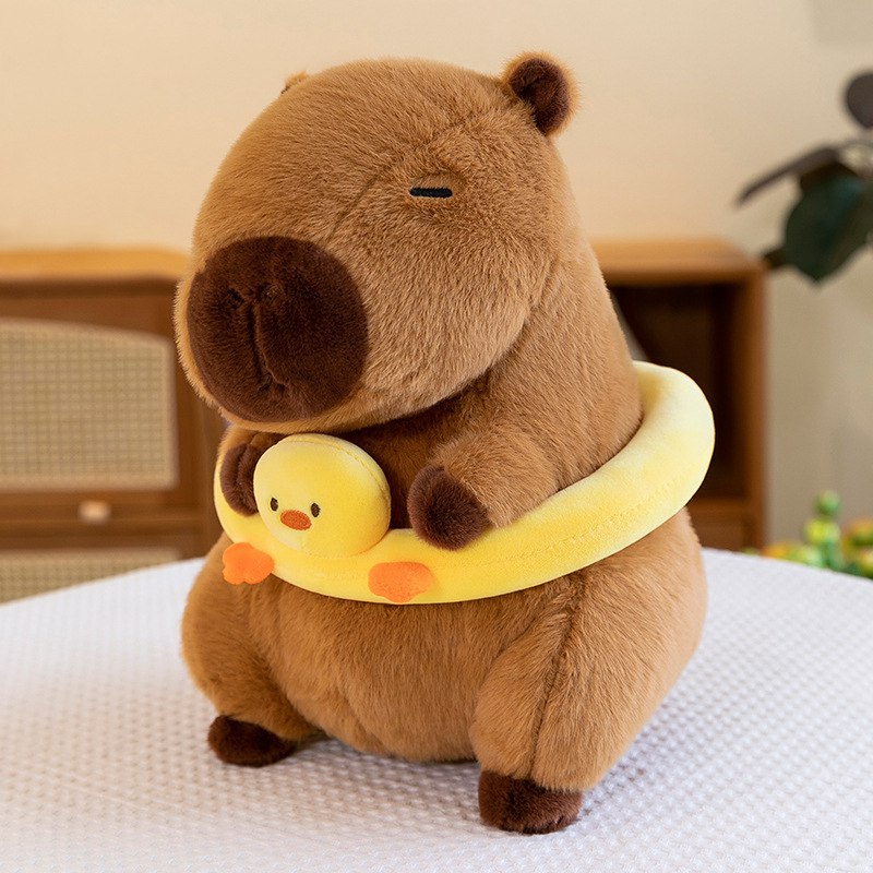 PELUCHE CAPIBARA CAPYBARA ARO NADADOR FLOTADOR  PATITO 20CM - 1
