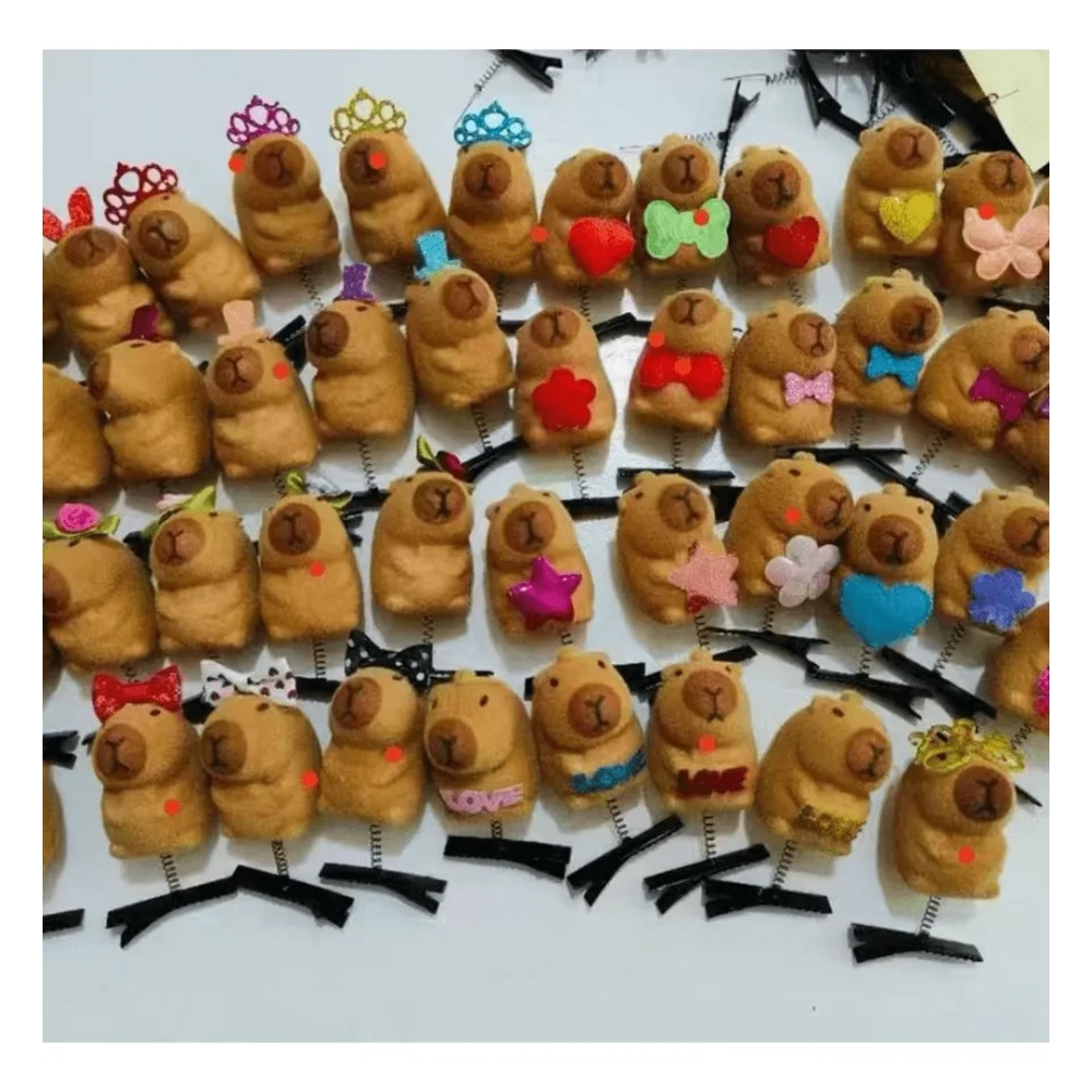 SET DE 100 GANCHITOS CAPIBARA CON ACCESORIOS - 4