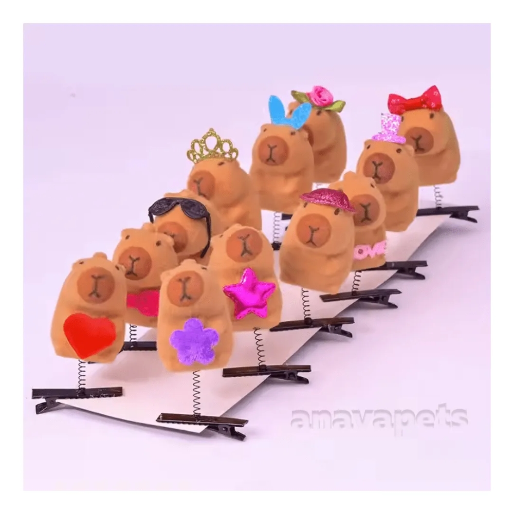 SET DE 100 GANCHITOS CAPIBARA CON ACCESORIOS - 5