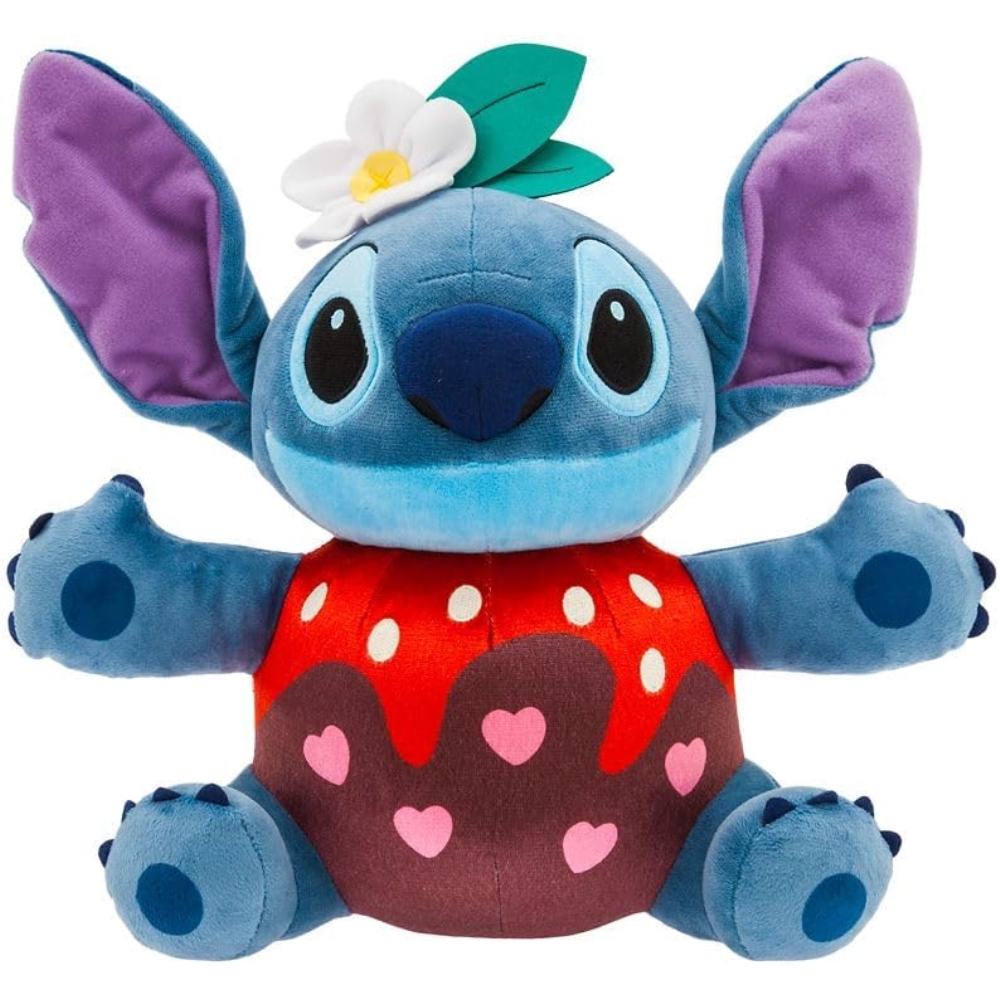 PELUCHE STITCH SAN VALENTIN DISEÑO FRESA CON CHOCOLATE BORDADO - 1