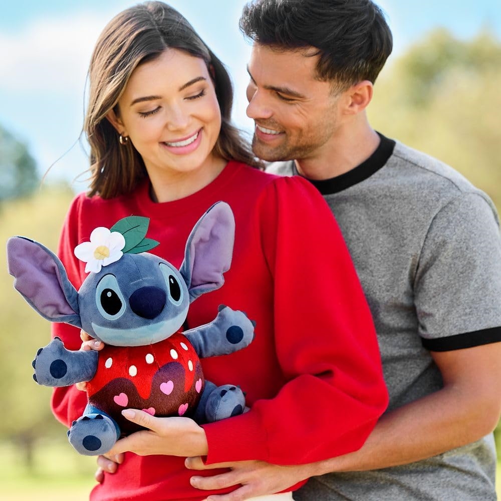 PELUCHE STITCH SAN VALENTIN DISEÑO FRESA CON CHOCOLATE BORDADO - 2