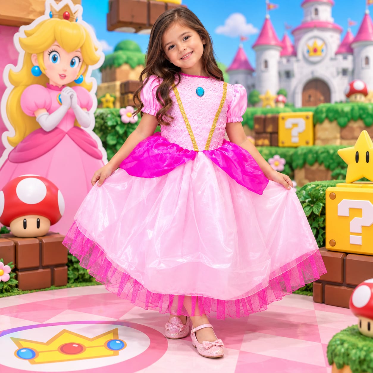 PRINCESA PEACH NIÑOS TALLA 4T - 2
