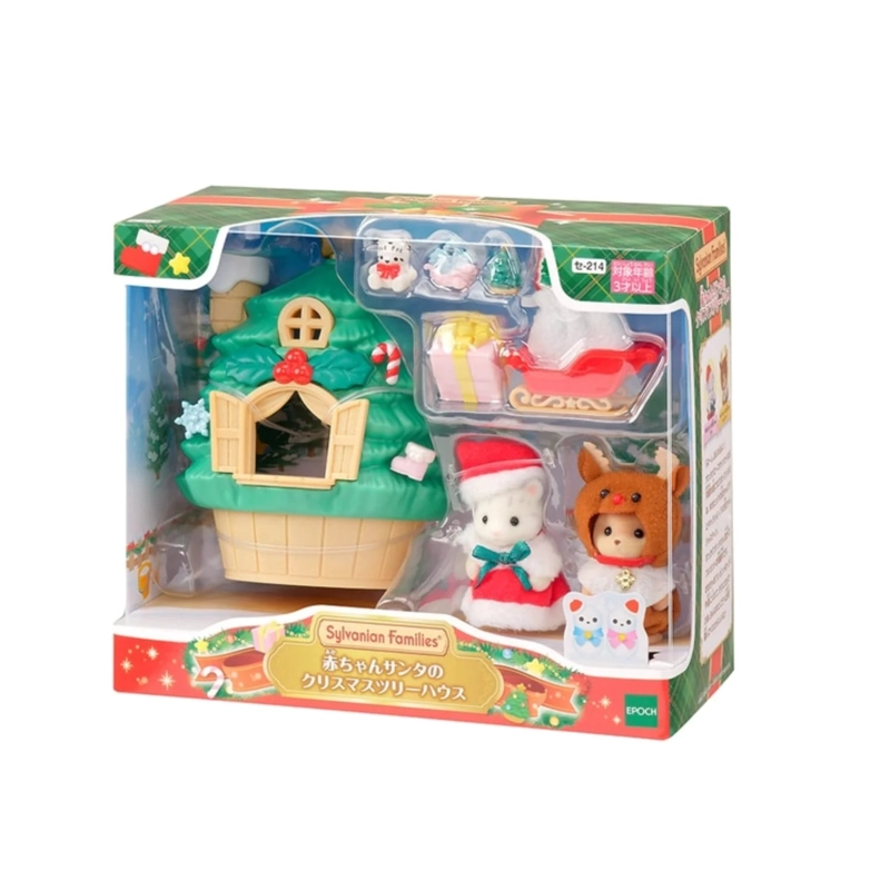 SYLVANIAN CALICO BEBE SANTA CASA ARBOL NAVIDAD - 1