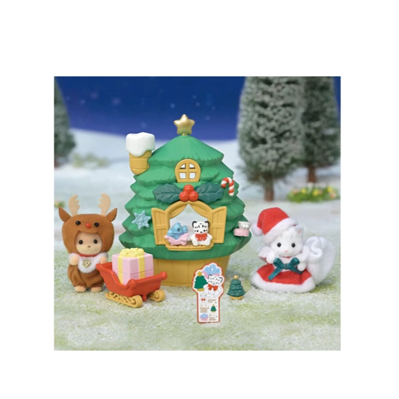 SYLVANIAN CALICO BEBE SANTA CASA ARBOL NAVIDAD - 4