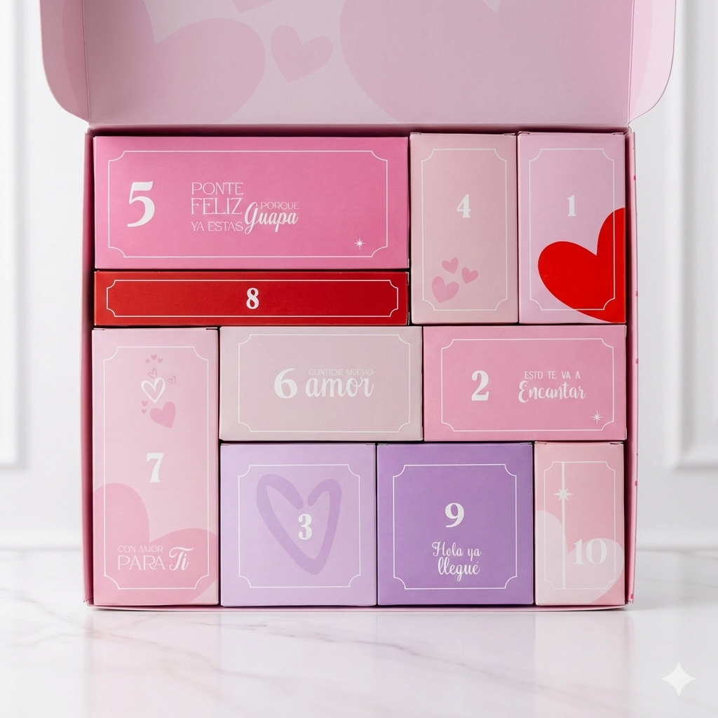 CALENDARIO DE ADVIENTO SAN VALENTIN MAQUILLAJE 10 DÍAS C/14 REGALOS KEVIN Y COCO REVEL - 2