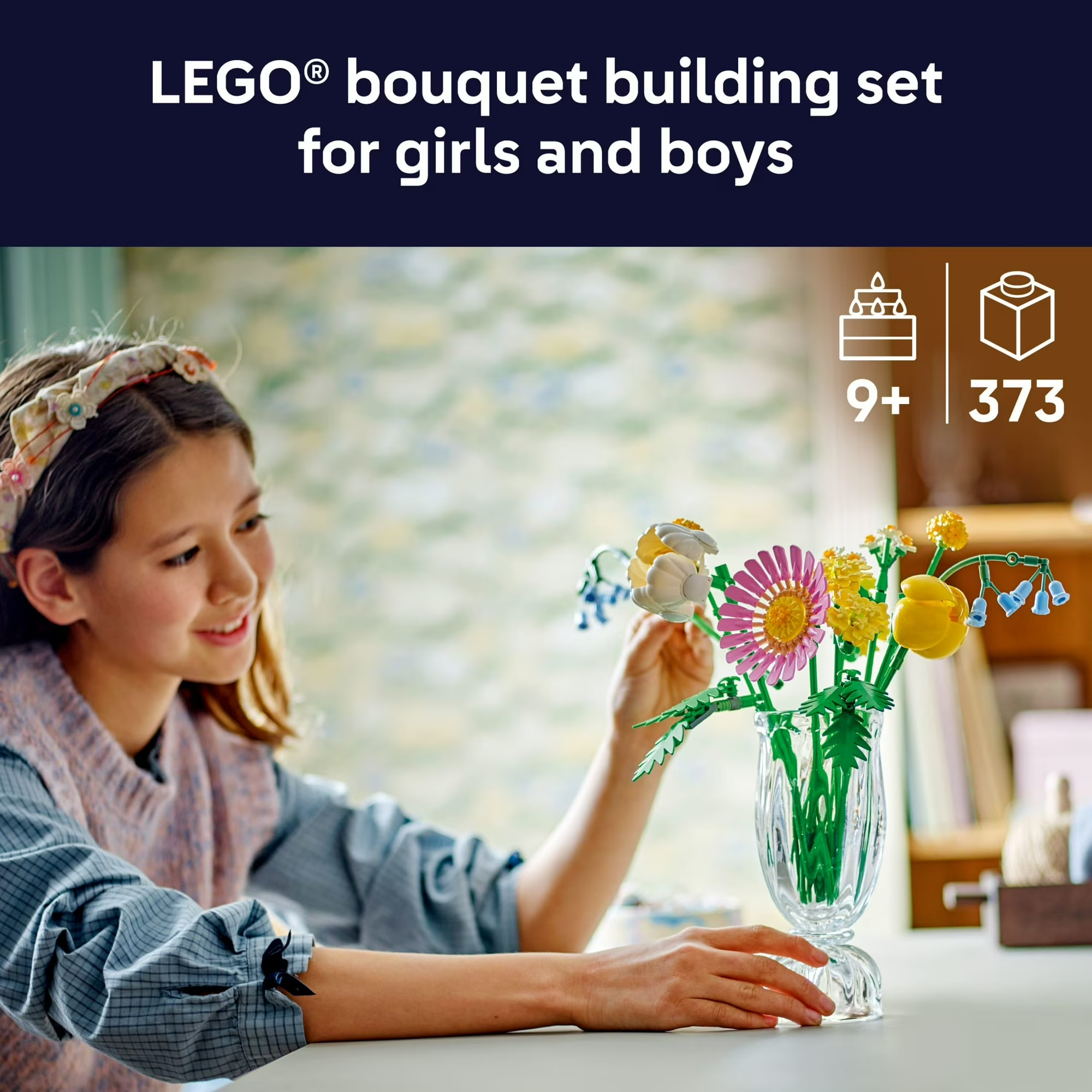 LEGO FLORES 10347 BOTANICALS JUGUETE DE CONSTRUCCIÓN DE RAMO SOLEADO PEQUEÑO 373 PZS - 3