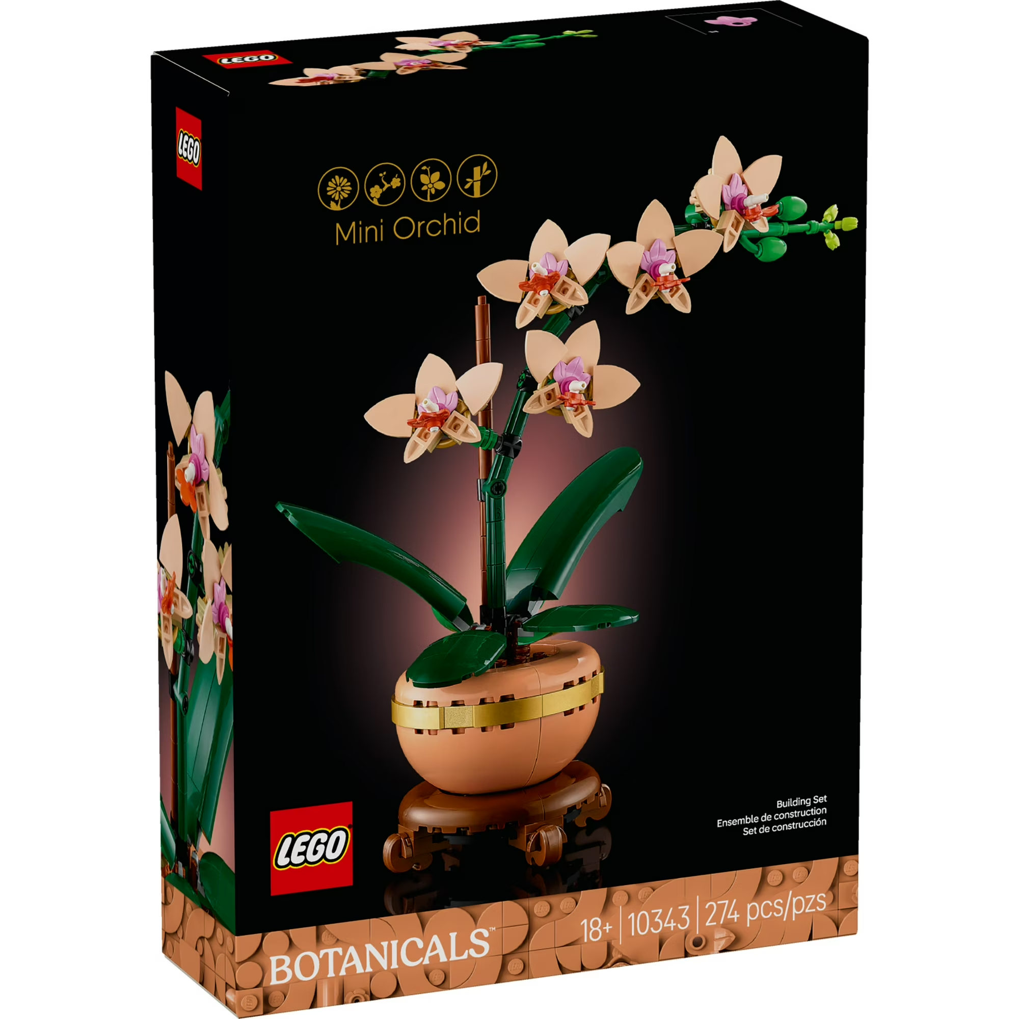 LEGO FLORES 10343 BOTANICALS SET DE CONSTRUCCIÓN DE ORQUÍDEAS ORQUÍDEA ARTIFICIAL 274 PZS - 2