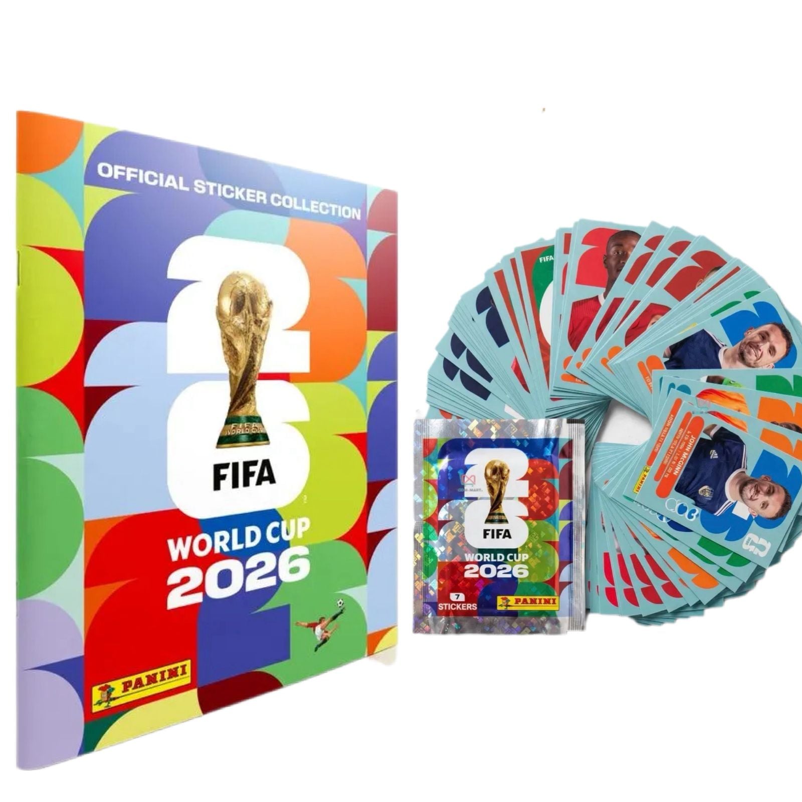 40 FIGURAS SIN REPETIR ALEATORIAS + ALBUM TAPA BLANDA PANINI MUNDIAL FIFA 2026 - 1