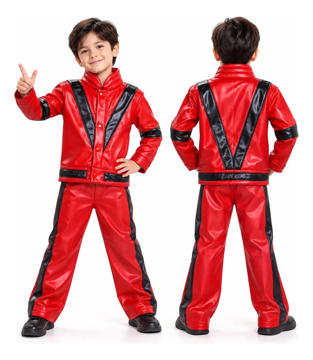 DISFRAZ MICHAEL JACKSON THRILLER TALLA 6X -2PIEZAS DISFRACES - 1