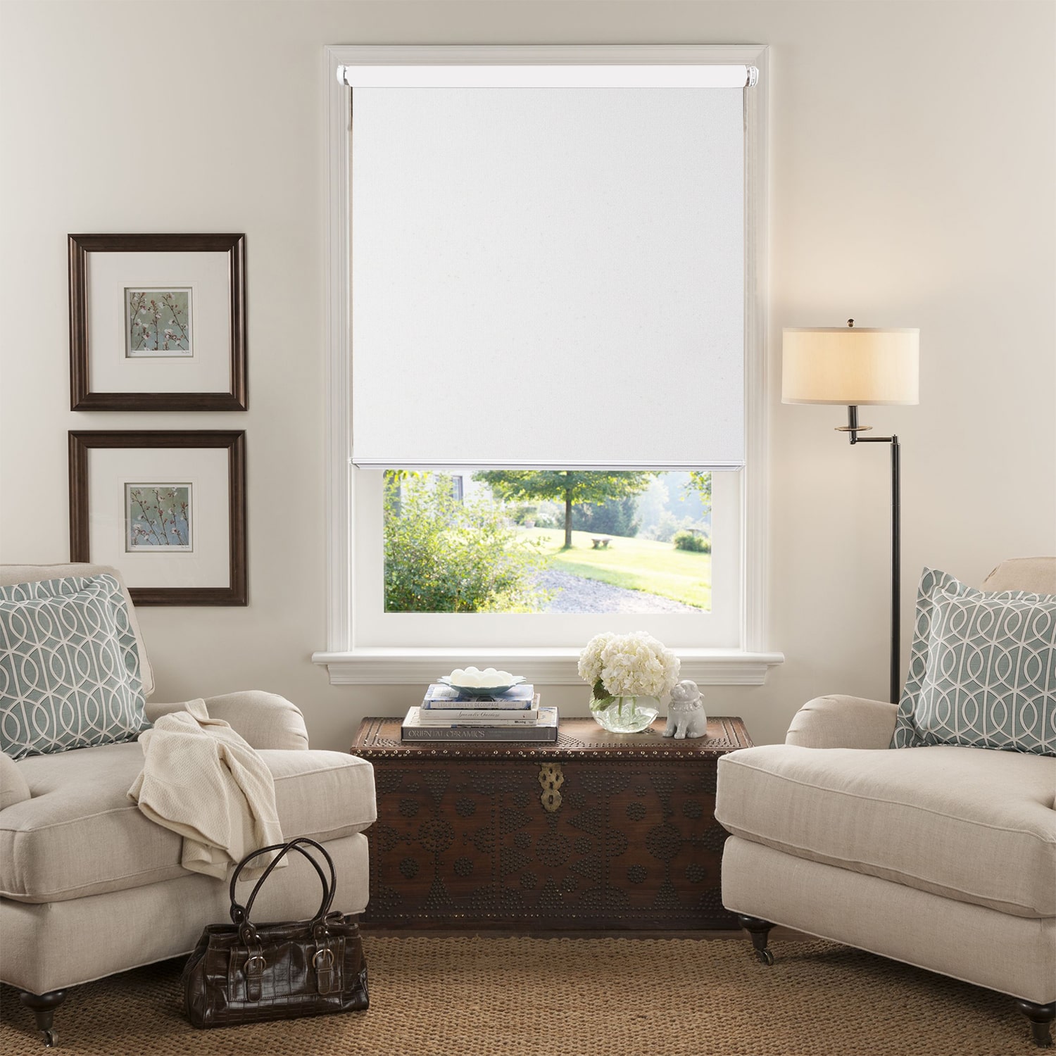CORTINA ROLLER MOTORIZADA DECOR HOUSE BLACKOUT TEXTIL NATURAL 190CM ANCHO X 140CM ALTO - 2