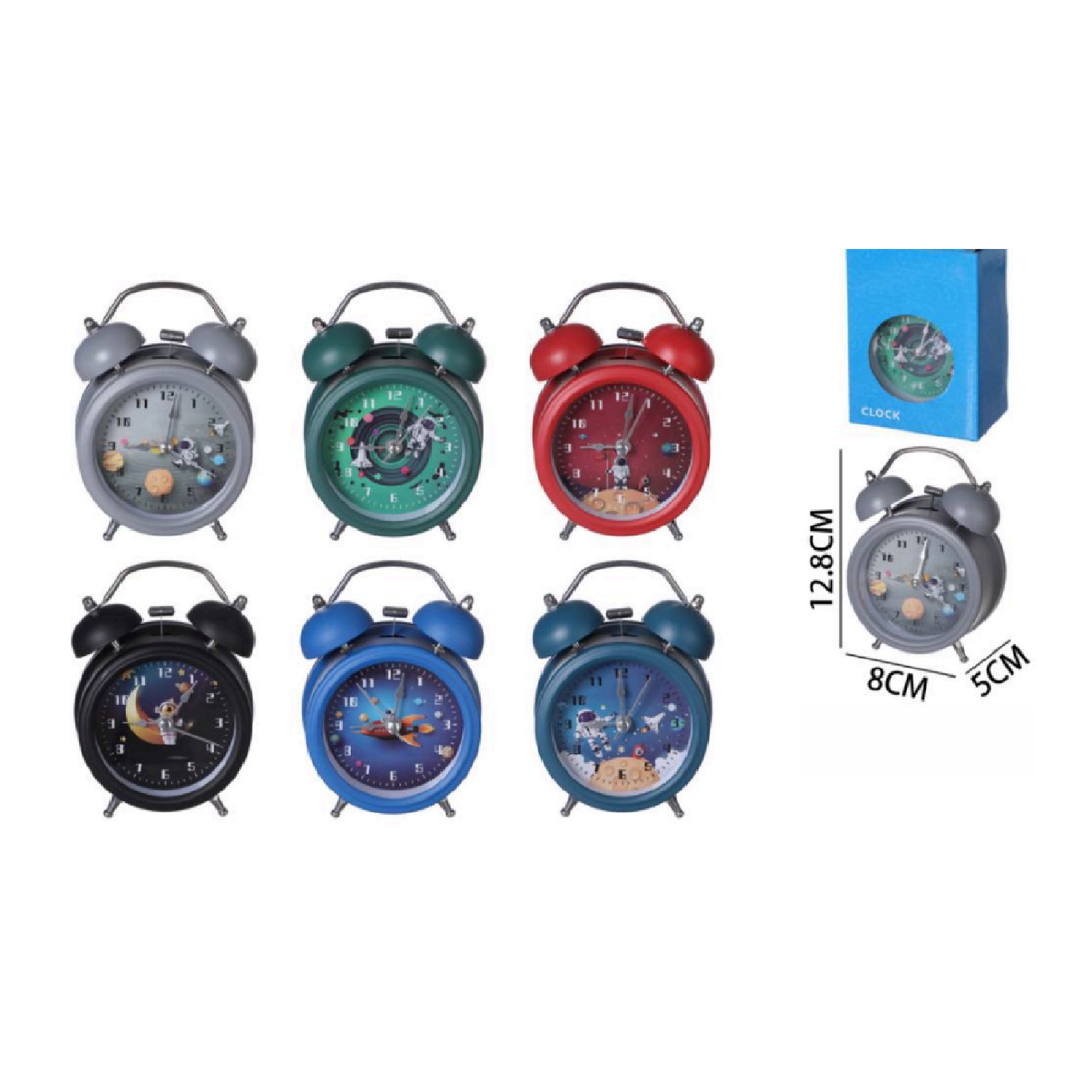 RELOJ DE MESA ASTRONAUTA CON ALARMA - 1