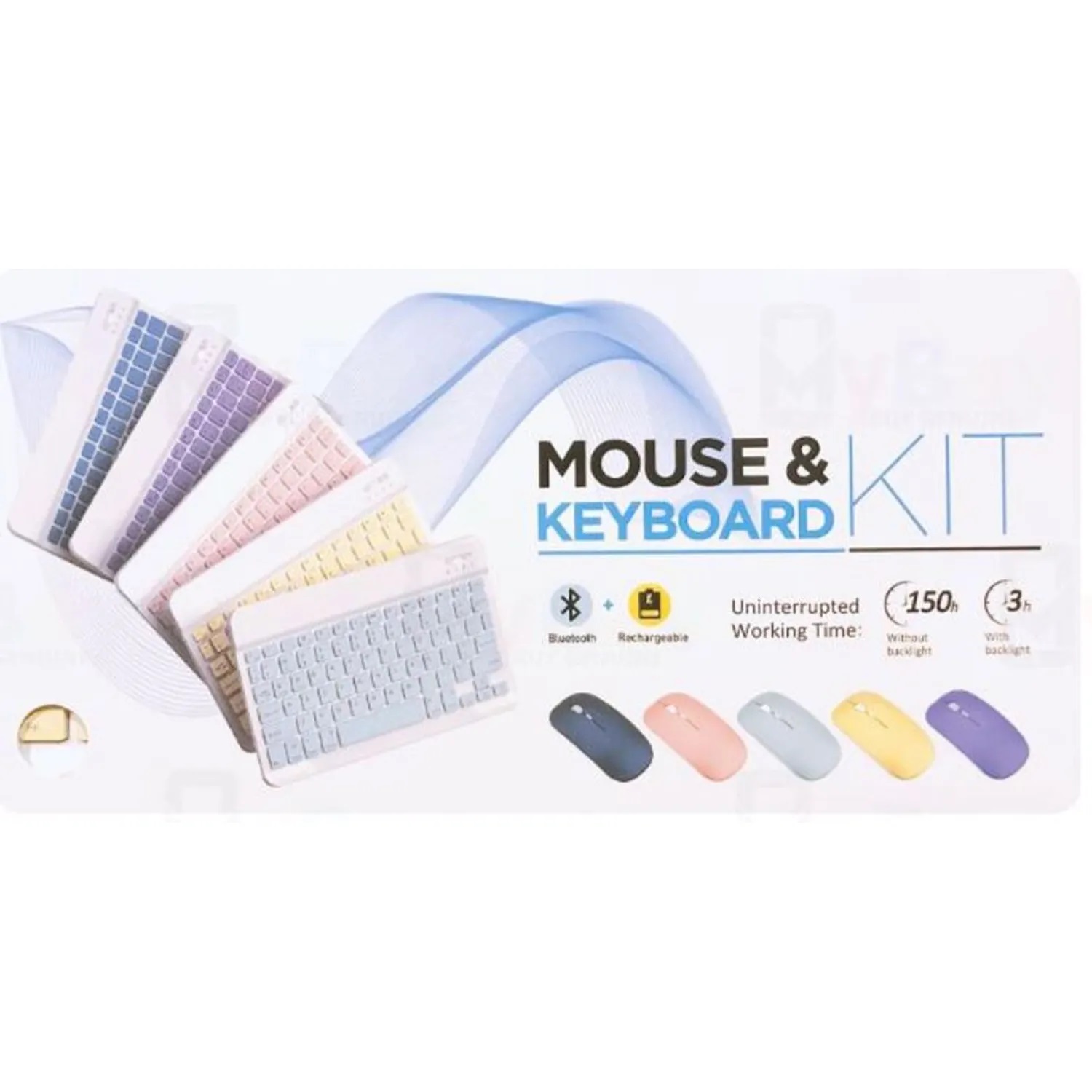 TECLADO MOUSE BLUETOOTH INALAMBRICO PC TABLET MAC IPAD - 1