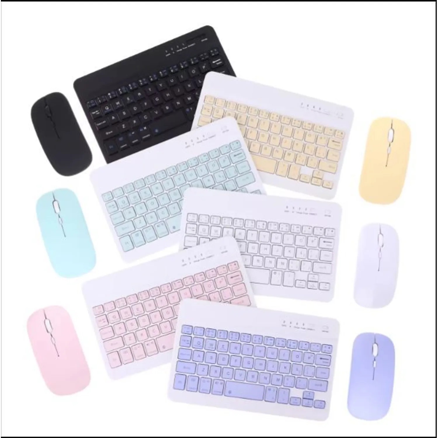 TECLADO MOUSE BLUETOOTH INALAMBRICO PC TABLET MAC IPAD - 2