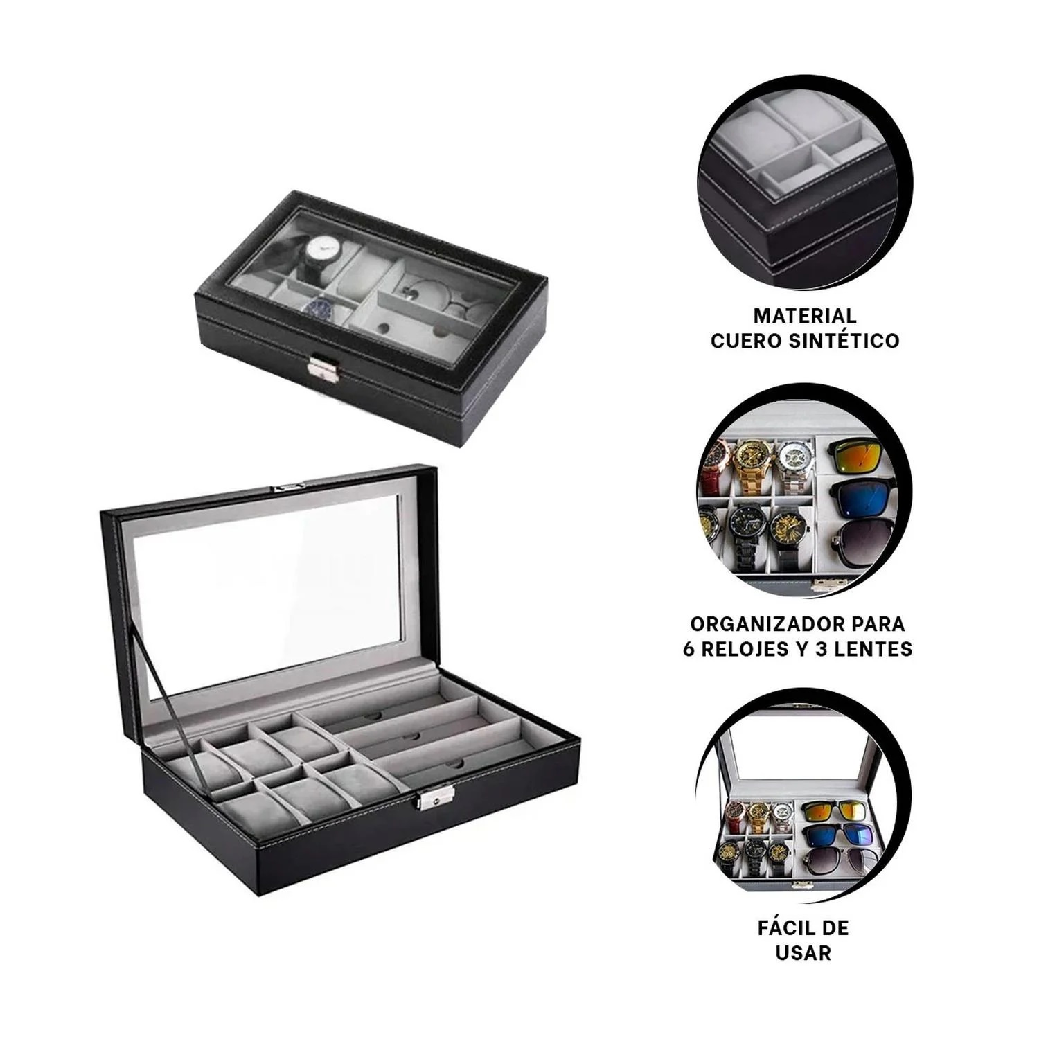 ORGANIZADOR DE RELOJES Y LENTES - 2
