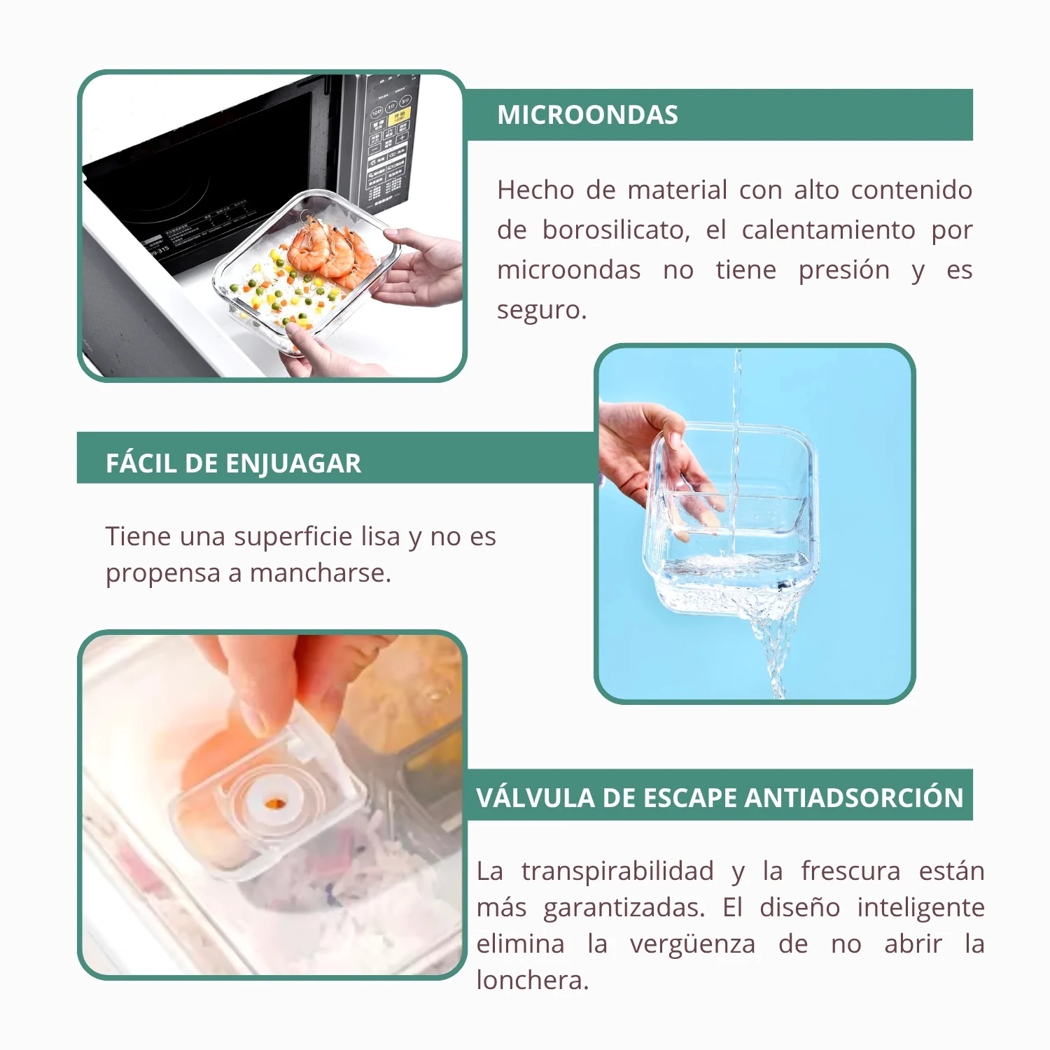 TAPER DE VIDRIO RECTANGULAR SET DE 3 UNIDADES - 3