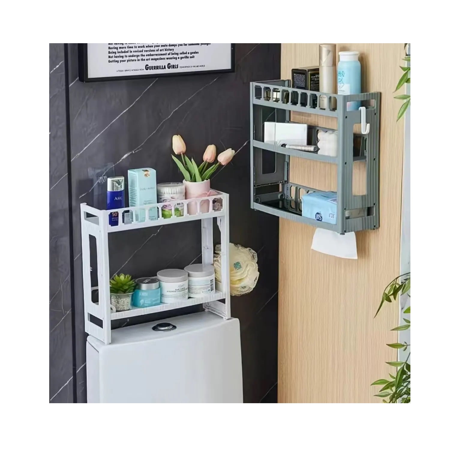 ORGANIZADOR COMPACTO DE PARED PARA BAÑO Y COCINA - 1