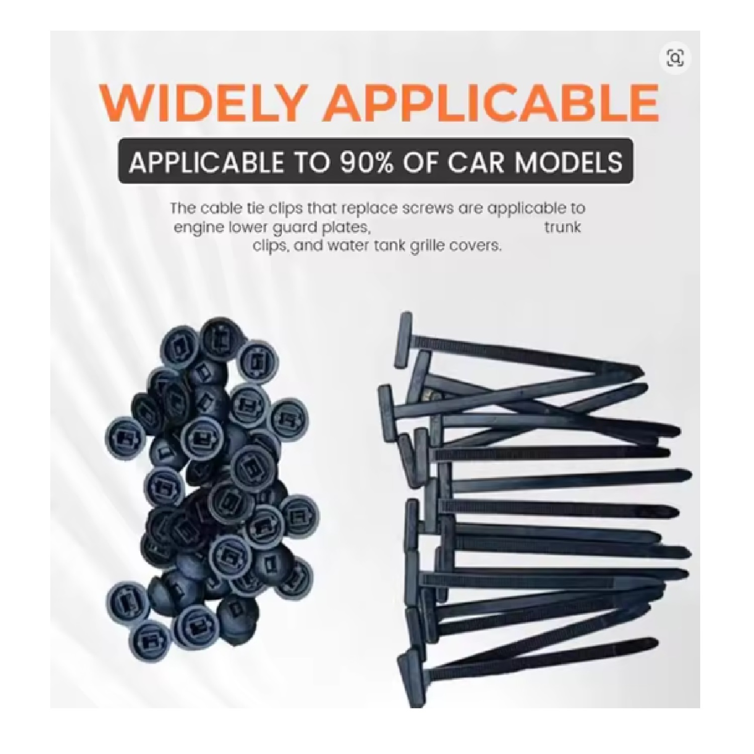 BRIDAS DE NAILON UNIVERSALES PARA AUTO 100 PCS - 2