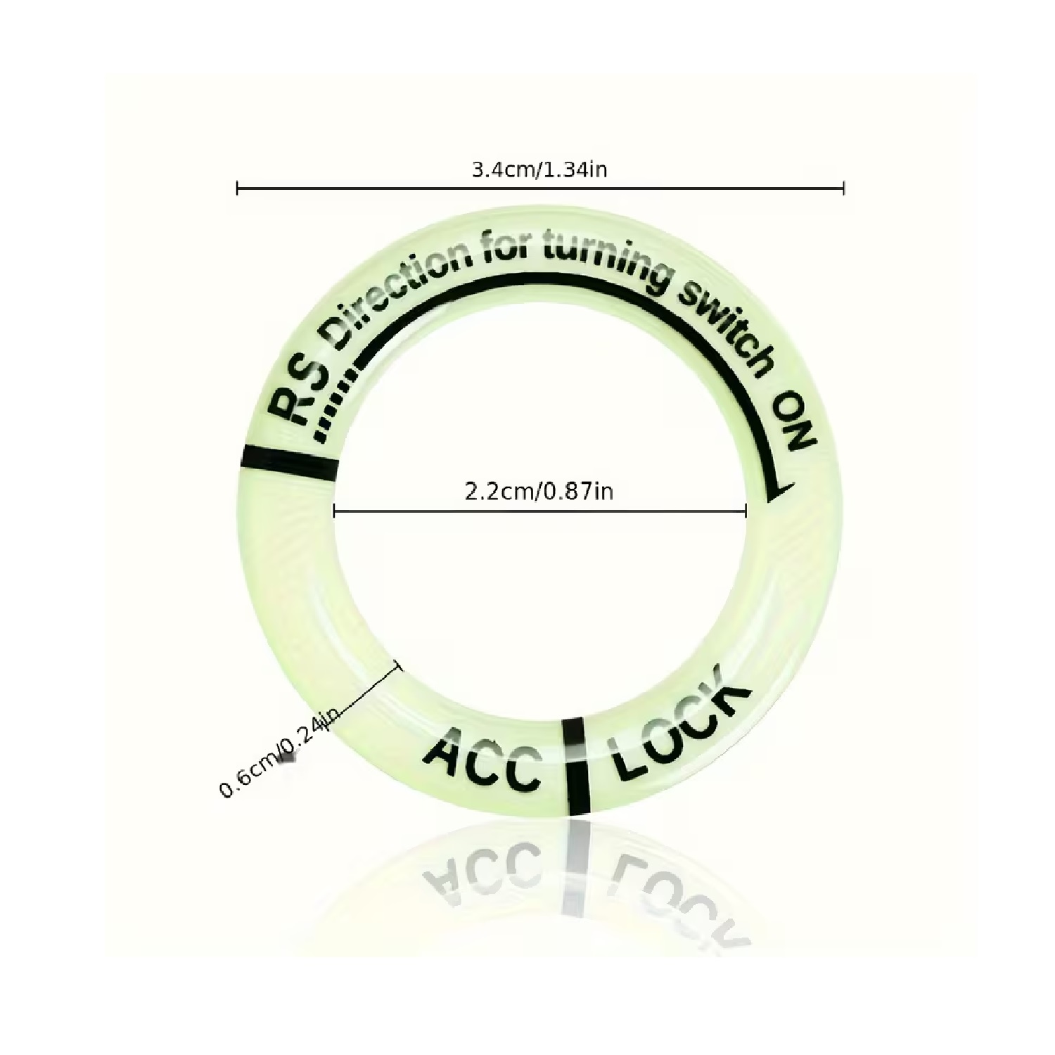 ANILLO ADHESIVO LUMINOSO PARA INTERRUPTOR DE ENCENDIDO DE COCHE TM - 4