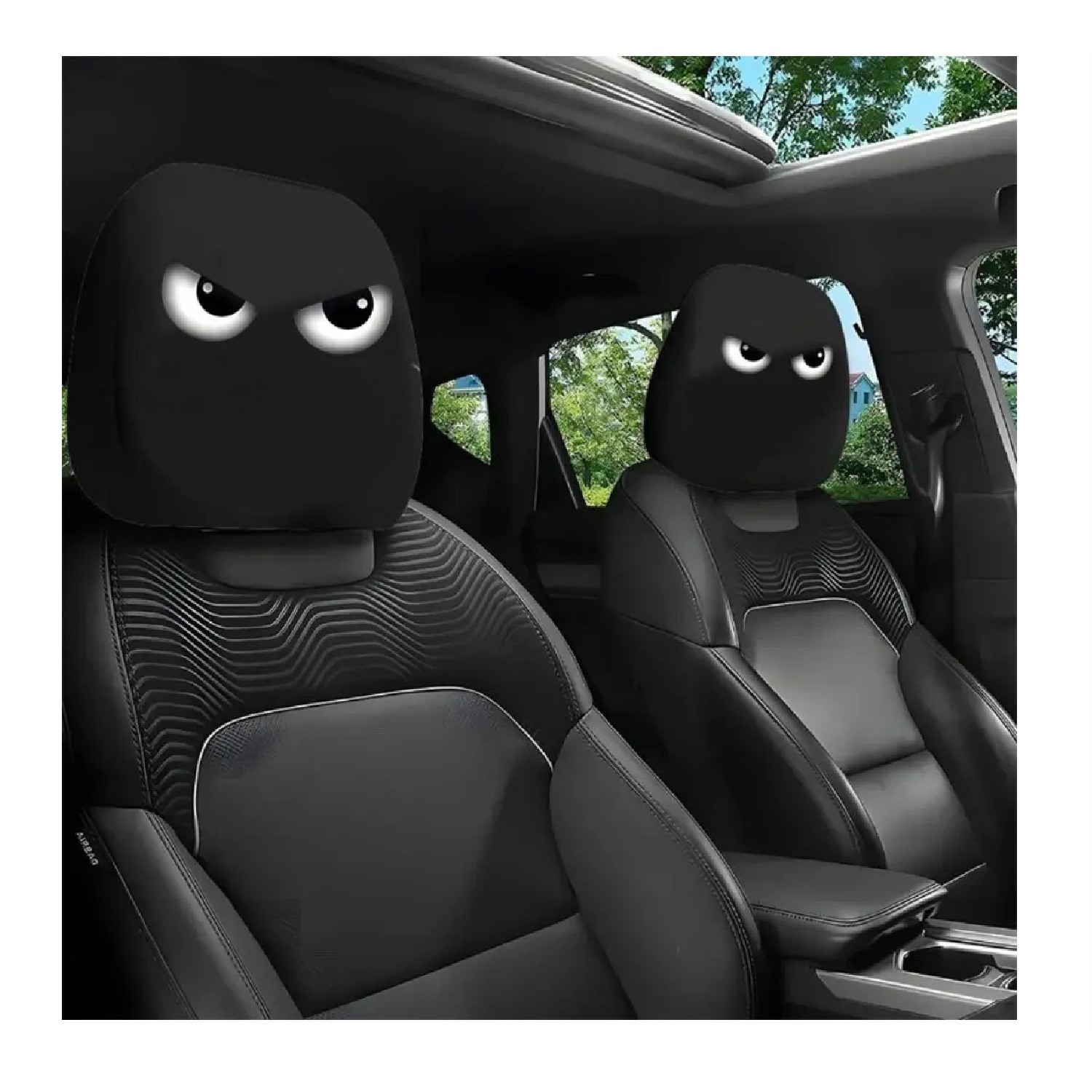 JUEGO DE 2 FUNDAS PARA REPOSACABEZAS DE AUTO TM - 1