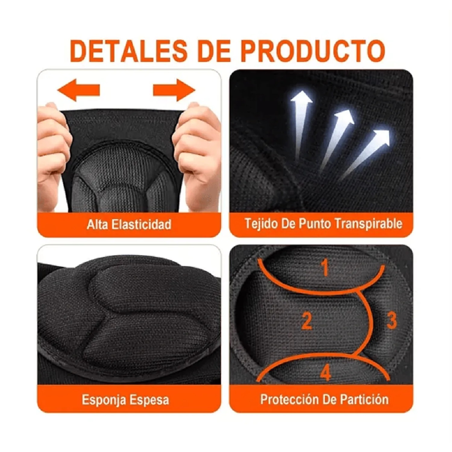 RODILLERAS DEPORTIVAS PARA VÓLEIBOL BALONCESTO O BAILE TALLA - 5