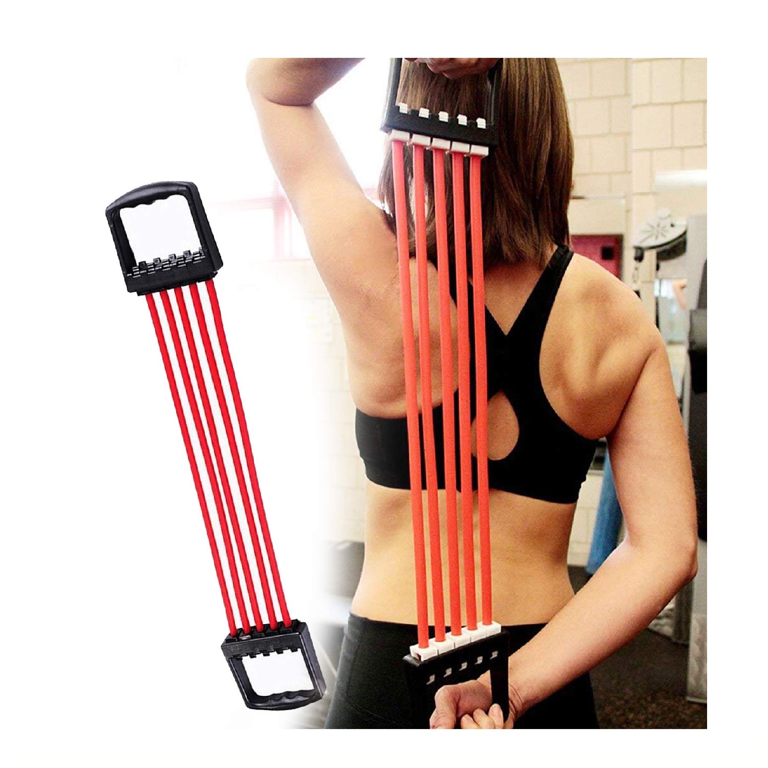 EXTENSOR ELÁSTICO PARA EJERCICIOS DE PECHO, BRAZOS Y ESTIRAMIENTO MUSCULAR - 3