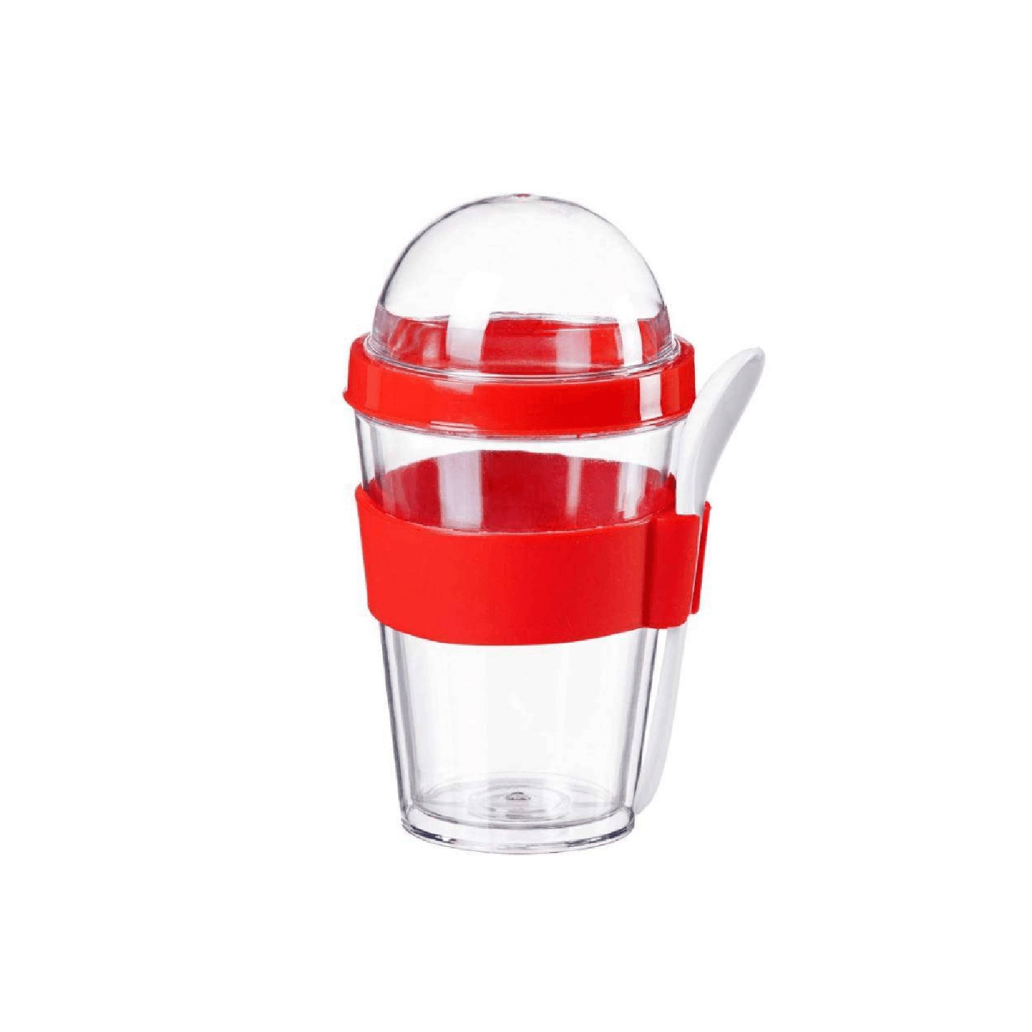 VASO PARA YOGURT CEREAL Y FRUTAS CON CUCHARA PARA HOMBRE - 2