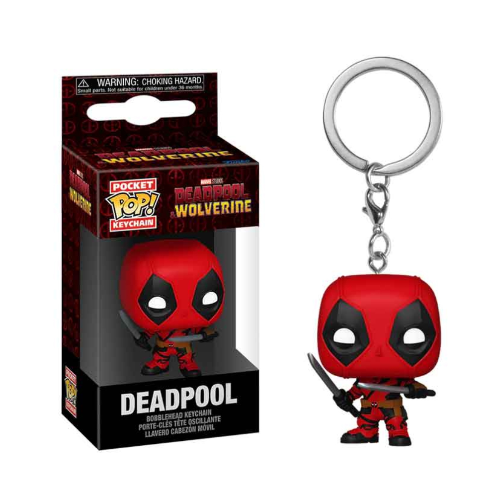 FUNKO POP LLAVERO DEADPOOL Y WOLVERINE - DEADPOOL 2 ESPADAS - 1