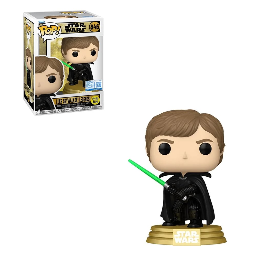 FUNKO POP STAR WARS - LUKE SKYWALKER (TRAJE NEGRO) BRILLA EN LA OSCURIDAD #846 - 1