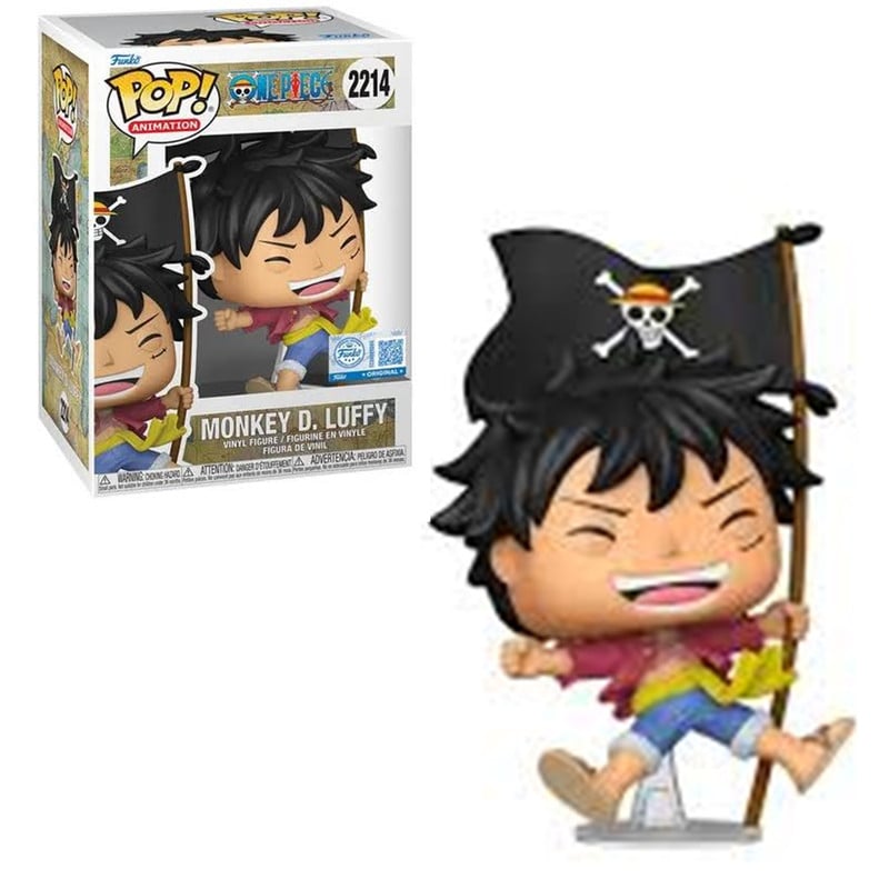 FUNKO POP ONE PIECE - MONKEY D LUFFY CON BANDERA EXCLUSIVO #2214 - 1