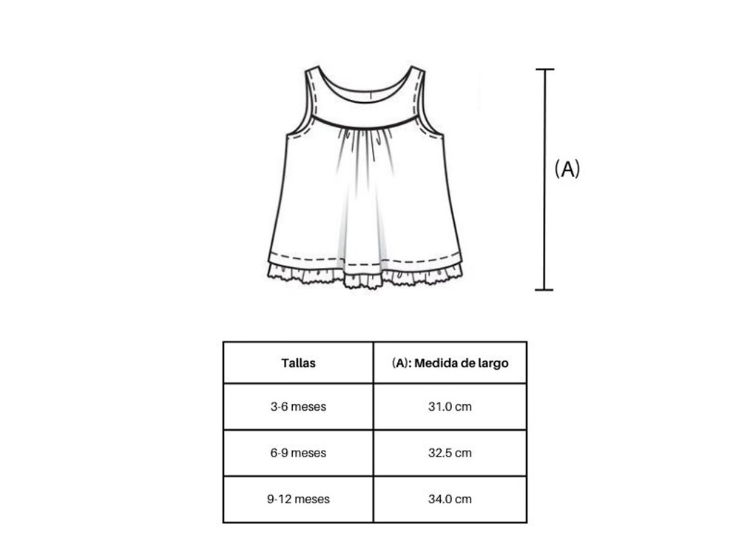 VESTIDO UNISEX WAWA PIMA VERDE CUADRIVERDE CUADRI BEBÉ ALGODÓN - 2