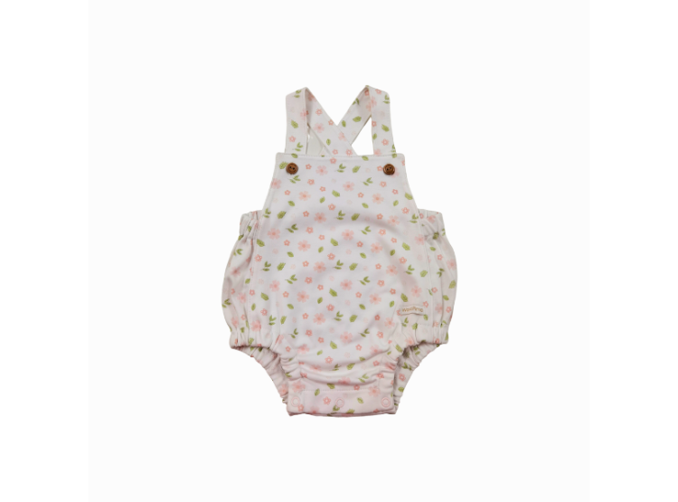 OVEROL WAWA PIMA ROSADO BEBÉ FLORAL BOMBACHO BEBÉ ALGODÓN - 1