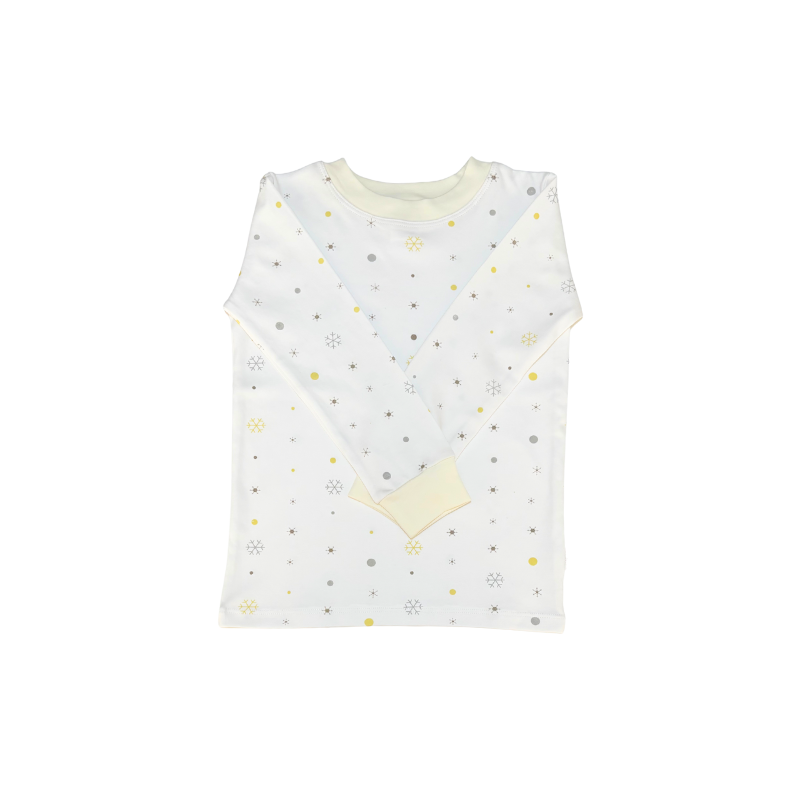 PIJAMA 02 PZAS SNOWFLAKES DE ALGODON PIMA PARA NIÑO/NIÑA - 2
