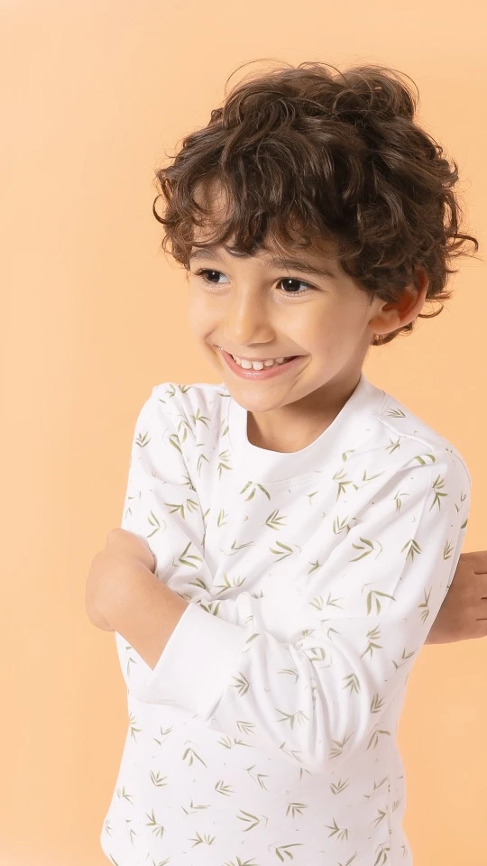 PIJAMA 02 PZAS HOJITAS DE ALGODON PIMA PARA NIÑO/NIÑA - 4