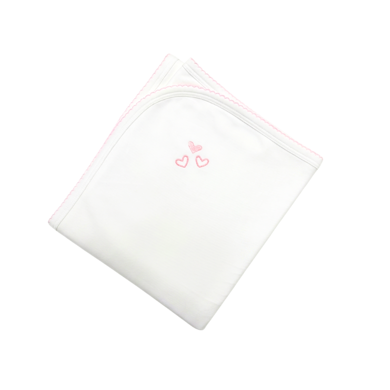 MANTA BEBE NIÑA CON BORDADO BABY LOVE WHITE - 1