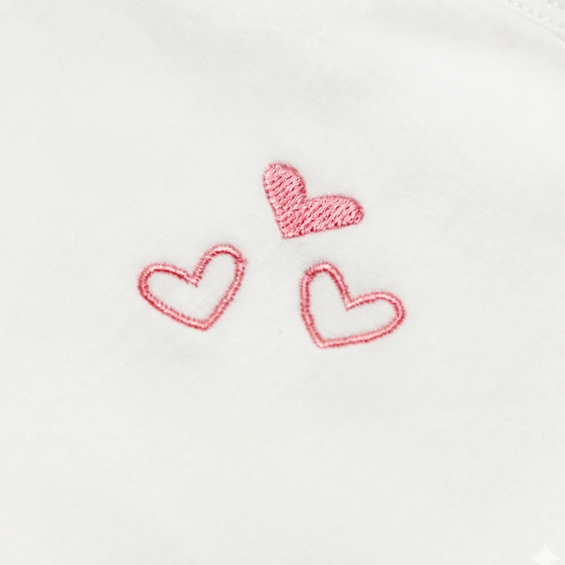 MANTA BEBE NIÑA CON BORDADO BABY LOVE WHITE - 2